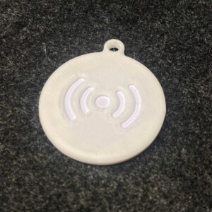 While Round Realtor NFC Keychain